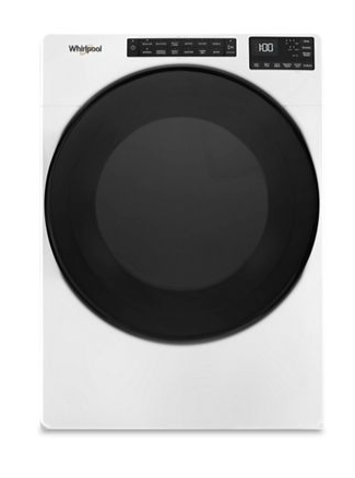 Whirlpool White Closet Depth Front Load 4.3 Cu. Ft. Washer with Intuitive Controls WFW560CHW - Scratch & Dent (Minor) and Whirlpool 7.4 cu. ft. Front Load Electric Dryer with Advanced Moisture Sensing WED5605MW - New in Box