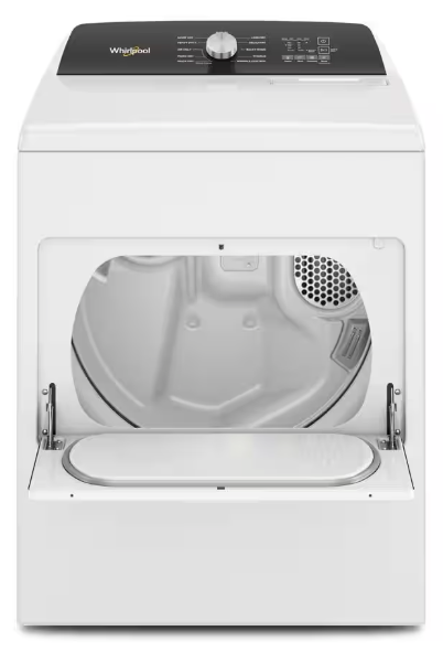 Pictures of 5.2–5.3 Cu. Ft. Whirlpool Top Load Washer in White with Removable Agitator WTW6157PW - Open Box and Whirlpool 7.0 cu. ft. Electric Dryer with Hamper Door WED5010LW - Open Box - Neu Appliance Outlet - Discount Appliance Outlet in Austin, Tx