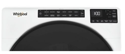 Whirlpool White Closet Depth Front Load 4.3 Cu. Ft. Washer with Intuitive Controls WFW560CHW - Scratch & Dent (Minor) and Whirlpool 7.4 cu. ft. Front Load Electric Dryer with Advanced Moisture Sensing WED5605MW - New in Box