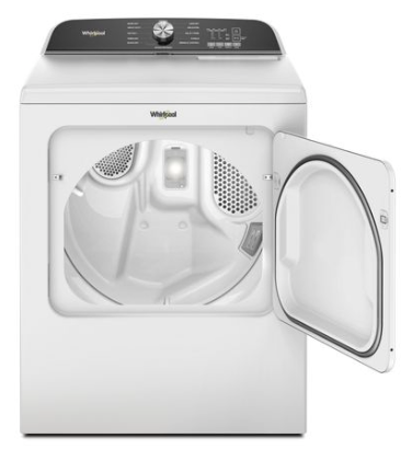 5.2–5.3 Cu. Ft. Whirlpool® Top Load Washer in White with Removable Agitator WTW6157PW - Open Box and 7.0 Cu. Ft. Whirlpool® Top Load Electric Dryer in White with Moisture Sensor WED6150PW - Open Box