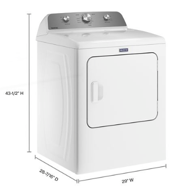 Maytag 4.5 cu. ft. Capacity Top Load Washer with Power™ Agitator and Deep Fill MVW4505MW - Open Box and Maytag 7.0 cu. ft. Capacity Top Load Electric Wrinkle Prevent Dryer MED4500MW - Scratch & Dent (Minor)