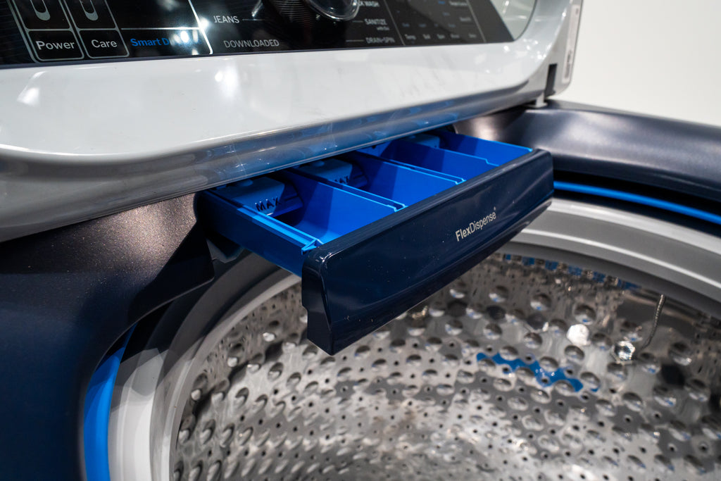 Pictures of GE Profile™ ENERGY STAR® 5.4 cu. ft. Capacity Washer with Smarter Wash Technology and Adaptive SmartDispense GE9871 - PTW800BPWRS - New in Box - Neu Appliance Outlet - Discount Appliance Outlet in Austin, Tx