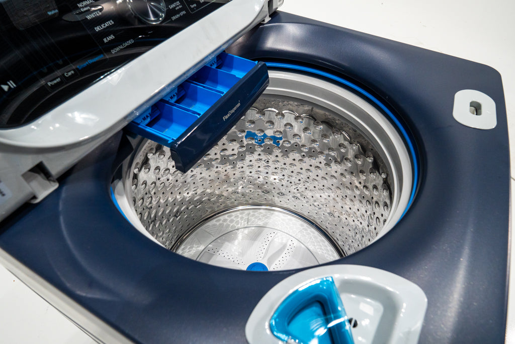 Pictures of GE Profile™ ENERGY STAR® 5.4 cu. ft. Capacity Washer with Smarter Wash Technology and Adaptive SmartDispense GE9871 - PTW800BPWRS - New in Box - Neu Appliance Outlet - Discount Appliance Outlet in Austin, Tx