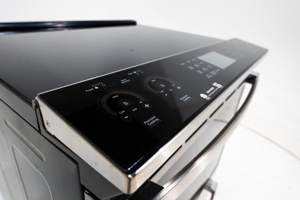 Pictures of GE Profile™ Fingerprint Resistant Stainless 30" Smart Slide-In Front-Control Induction and Convection Range with No Preheat Air Fry PHS930YPFS - New in Box - Neu Appliance Outlet - Discount Appliance Outlet in Austin, Tx