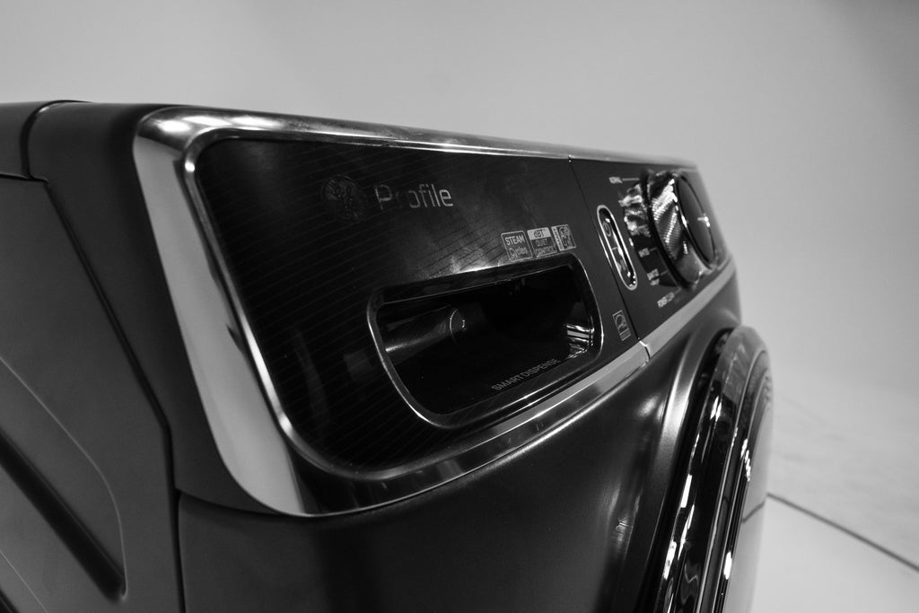 Pictures of GE Profile™ 5.5 cu. ft. Capacity Smart Front Load ENERGY STAR® Steam Washer with UltraFresh Vent System+ and Smart Wash & Smart Rinse PFW955SPWGN - New in Box - Neu Appliance Outlet - Discount Appliance Outlet in Austin, Tx