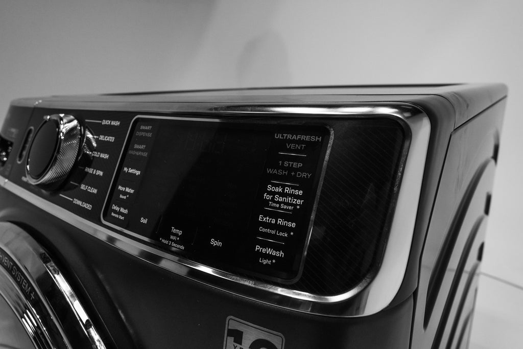 Pictures of GE Profile™ 5.5 cu. ft. Capacity Smart Front Load ENERGY STAR® Steam Washer with UltraFresh Vent System+ and Smart Wash & Smart Rinse PFW955SPWGN - New in Box - Neu Appliance Outlet - Discount Appliance Outlet in Austin, Tx