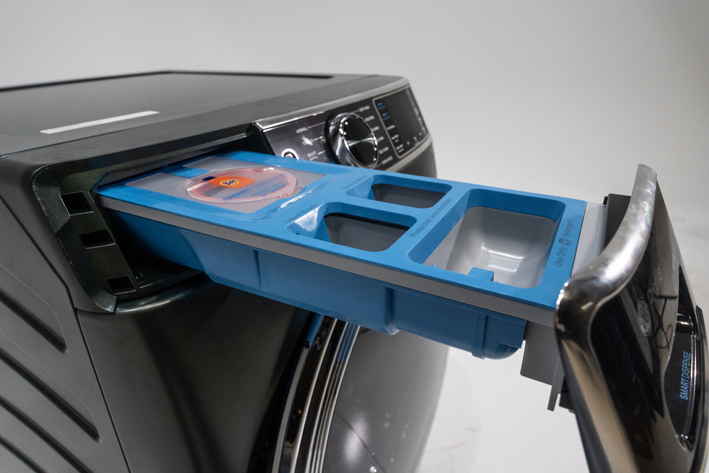 Pictures of GE Profile™ 5.5 cu. ft. Capacity Smart Front Load ENERGY STAR® Steam Washer with UltraFresh Vent System+ and Smart Wash & Smart Rinse PFW955SPWGN - New in Box - Neu Appliance Outlet - Discount Appliance Outlet in Austin, Tx