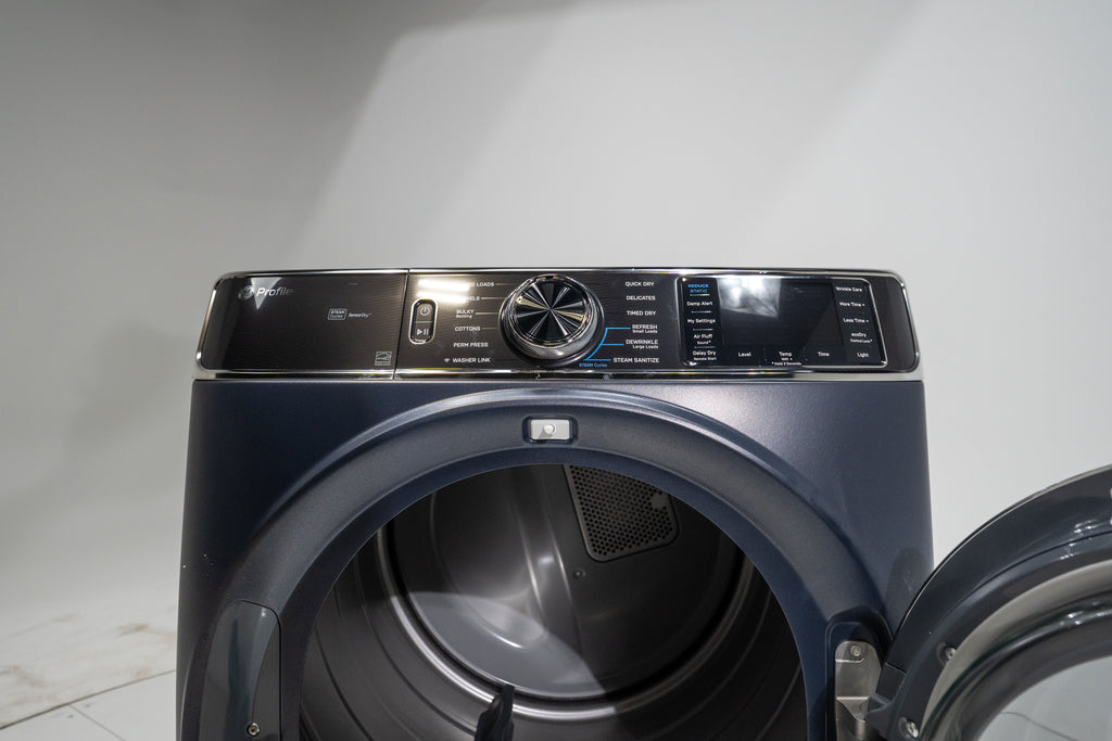Pictures of GE Profile Smart Front Load Electric 7.8 Cu. Ft. Capacity Dryer with Steam and Sanitize Cycle PFD87ESPVRS - New in Box - Neu Appliance Outlet - Discount Appliance Outlet in Austin, Tx