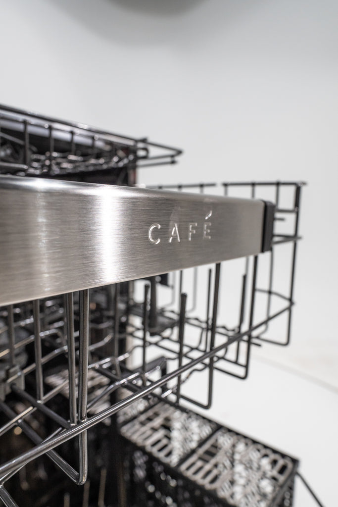 GE CDT858P3VD1 Dishwasher with 'CAFE' branding on a white background