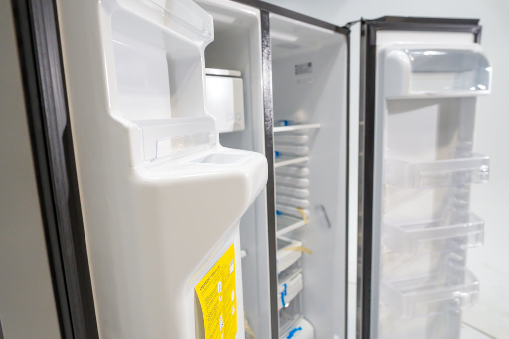 Pictures of GE 25.1 Cu. Ft. Fingerprint Resistant Side-By-Side Refrigerator GSS25IYN - New in Box - Neu Appliance Outlet - Discount Appliance Outlet in Austin, Tx