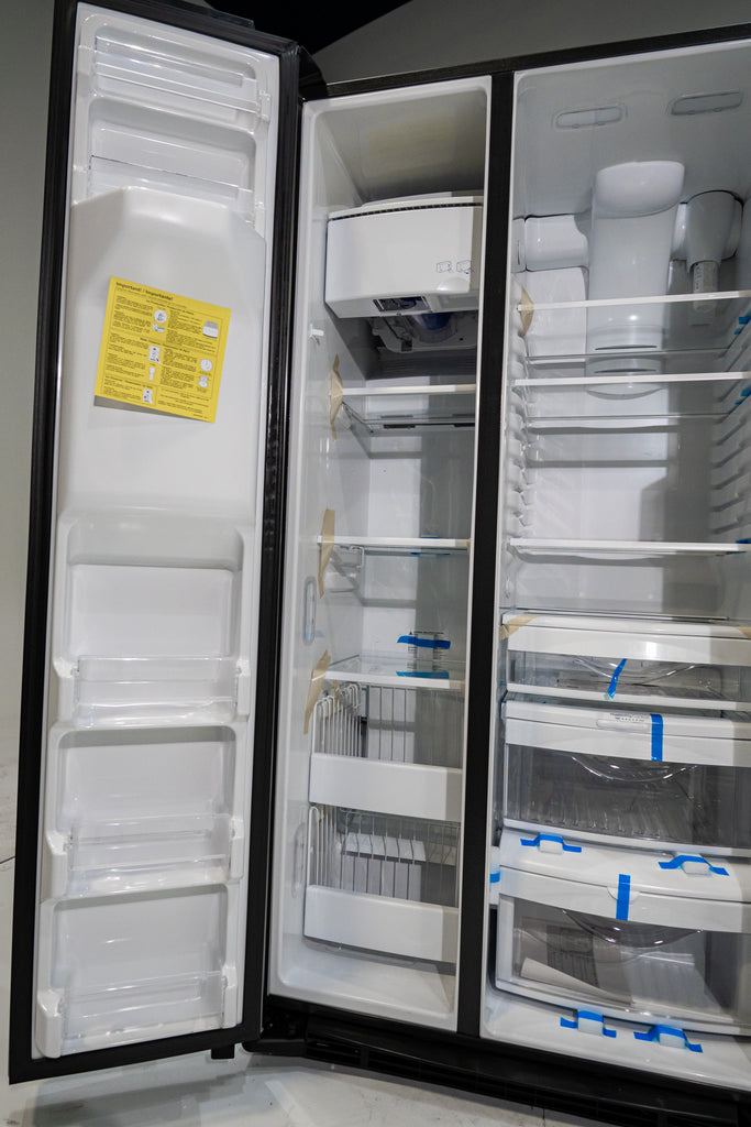 Pictures of GE 21.8 Cu. Ft. Counter-Depth Fingerprint Resistant Side-By-Side Refrigerator GZS221YN - New in Box - Neu Appliance Outlet - Discount Appliance Outlet in Austin, Tx