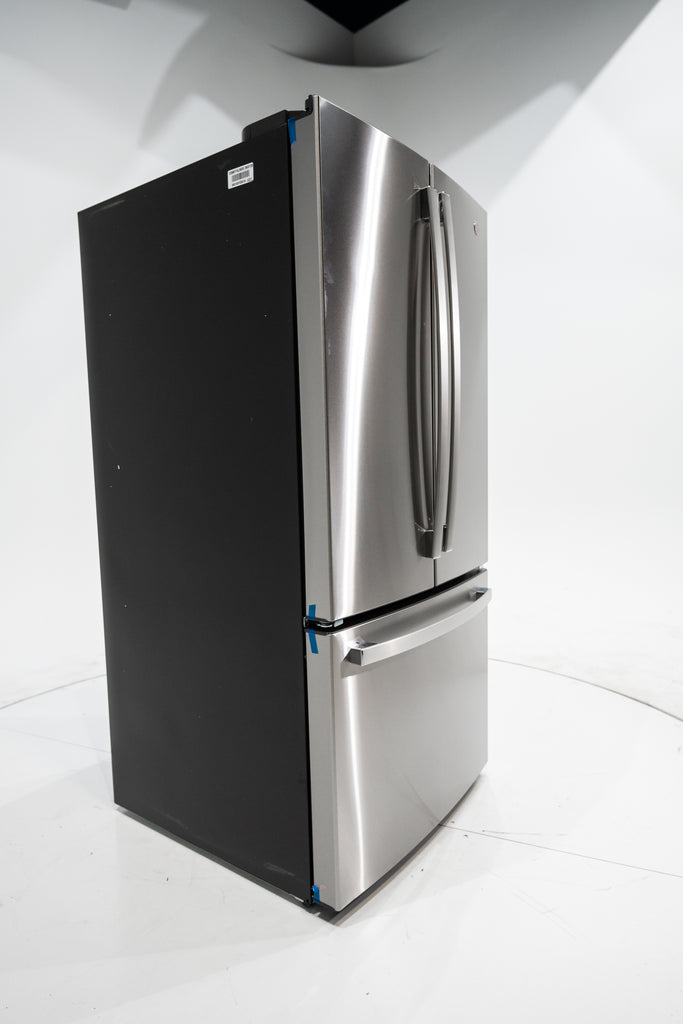 Pictures of GE 33" Wide Stainless Steel ENERGY STAR 24.7 Cu. Ft. French-Door Refrigerator with Ice Maker and Water Dispenser GNE25JYKFS - New in Box - Neu Appliance Outlet - Discount Appliance Outlet in Austin, Tx