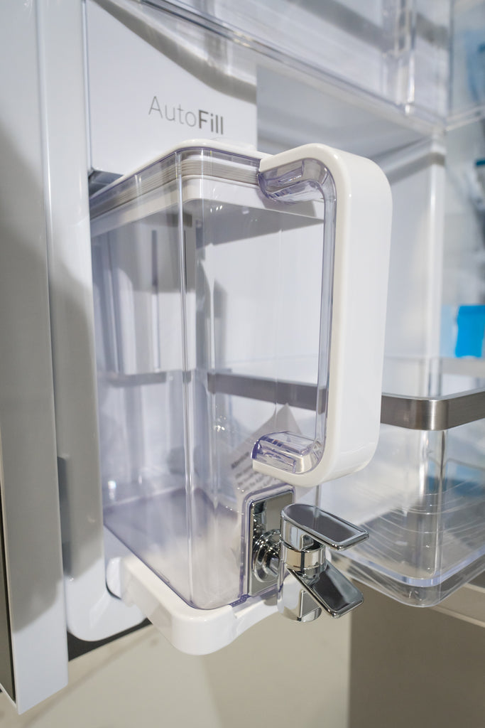 Pictures of GE Profile ENERGY STAR® 22.9 Cu. Ft. Counter-Depth Quad-Door Refrigerator with Dual-Dispense AutoFill Pitcher and Door in Door PHD23BYWFS - New in Box - Neu Appliance Outlet - Discount Appliance Outlet in Austin, Tx