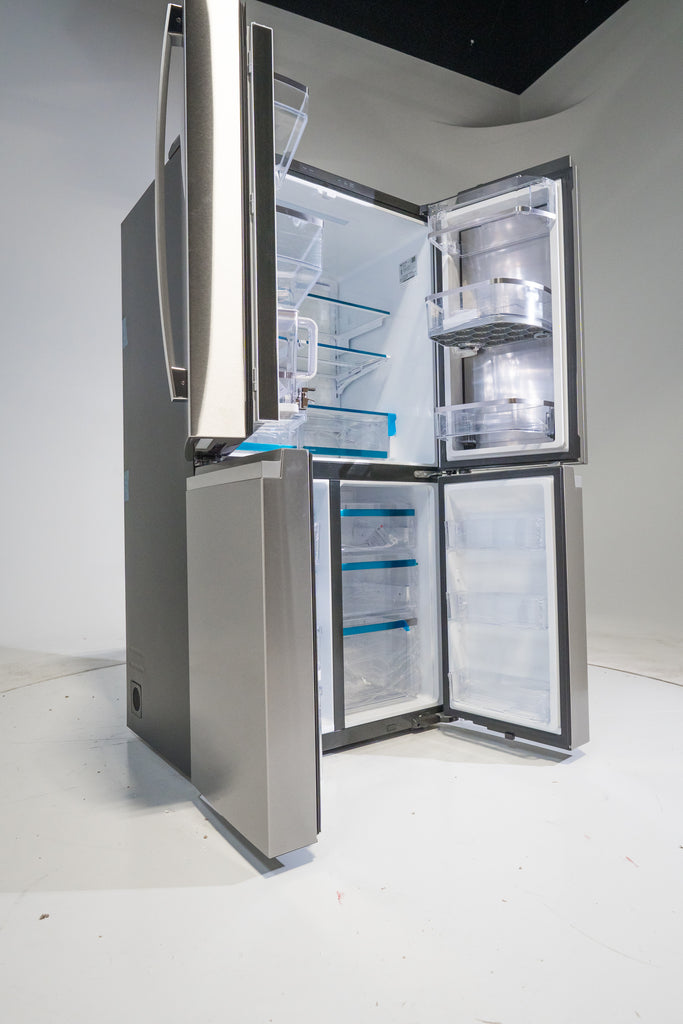 Pictures of GE Profile ENERGY STAR® 22.9 Cu. Ft. Counter-Depth Quad-Door Refrigerator with Dual-Dispense AutoFill Pitcher and Door in Door PHD23BYWFS - New in Box - Neu Appliance Outlet - Discount Appliance Outlet in Austin, Tx