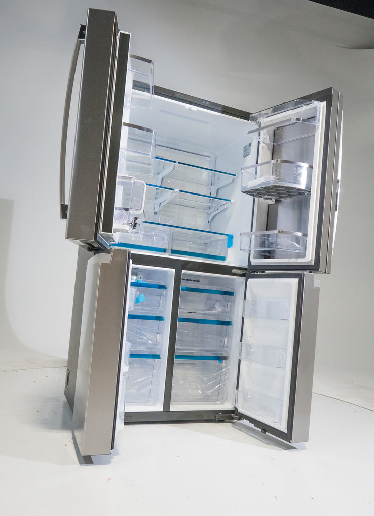 Pictures of GE Profile ENERGY STAR® 22.9 Cu. Ft. Counter-Depth Quad-Door Refrigerator with Dual-Dispense AutoFill Pitcher and Door in Door PHD23BYWFS - New in Box - Neu Appliance Outlet - Discount Appliance Outlet in Austin, Tx