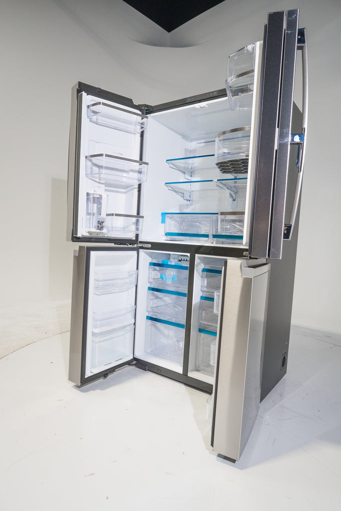 Pictures of GE Profile ENERGY STAR® 22.9 Cu. Ft. Counter-Depth Quad-Door Refrigerator with Dual-Dispense AutoFill Pitcher and Door in Door PHD23BYWFS - New in Box - Neu Appliance Outlet - Discount Appliance Outlet in Austin, Tx