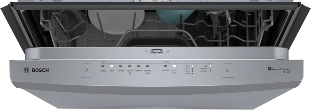 Pictures of Bosch 300 Series 24 in. Top Control Tall Tub Scoop Handle Dishwasher in Stainless Steel with 3rd Rack, Stainless Steel Tub, and 46 dBA WRS315SDHZ - Open Box - Neu Appliance Outlet - Discount Appliance Outlet in Austin, Tx