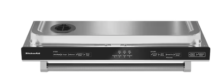 Kitchenaid 360° Max Jets™ Third Rack Dishwasher with 50+ Total Wash Jets, 44 dBA in PrintShield Stainless Steel KDTM404KPS - Open Box
