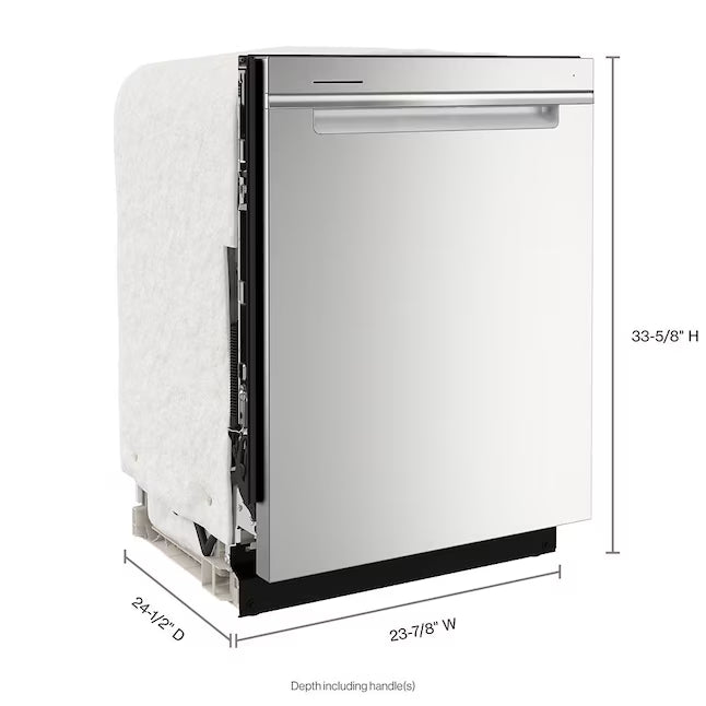 Whirlpool Dishwasher with Ai Intelligent Wash and Sensor Cycle in Fingerprint Stainless Steel 251318SD1318 - WDTA50SAKZ - OPen Box