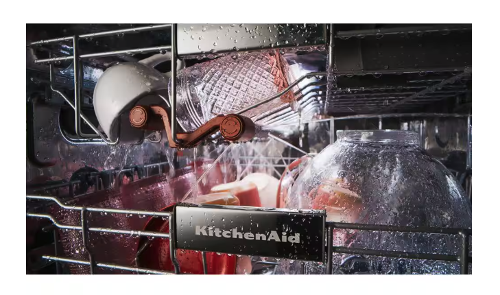 Kitchenaid 360° Max Jets™ Third Rack Dishwasher with 50+ Total Wash Jets, 44 dBA in PrintShield Stainless Steel KDTM404KPS - Open Box