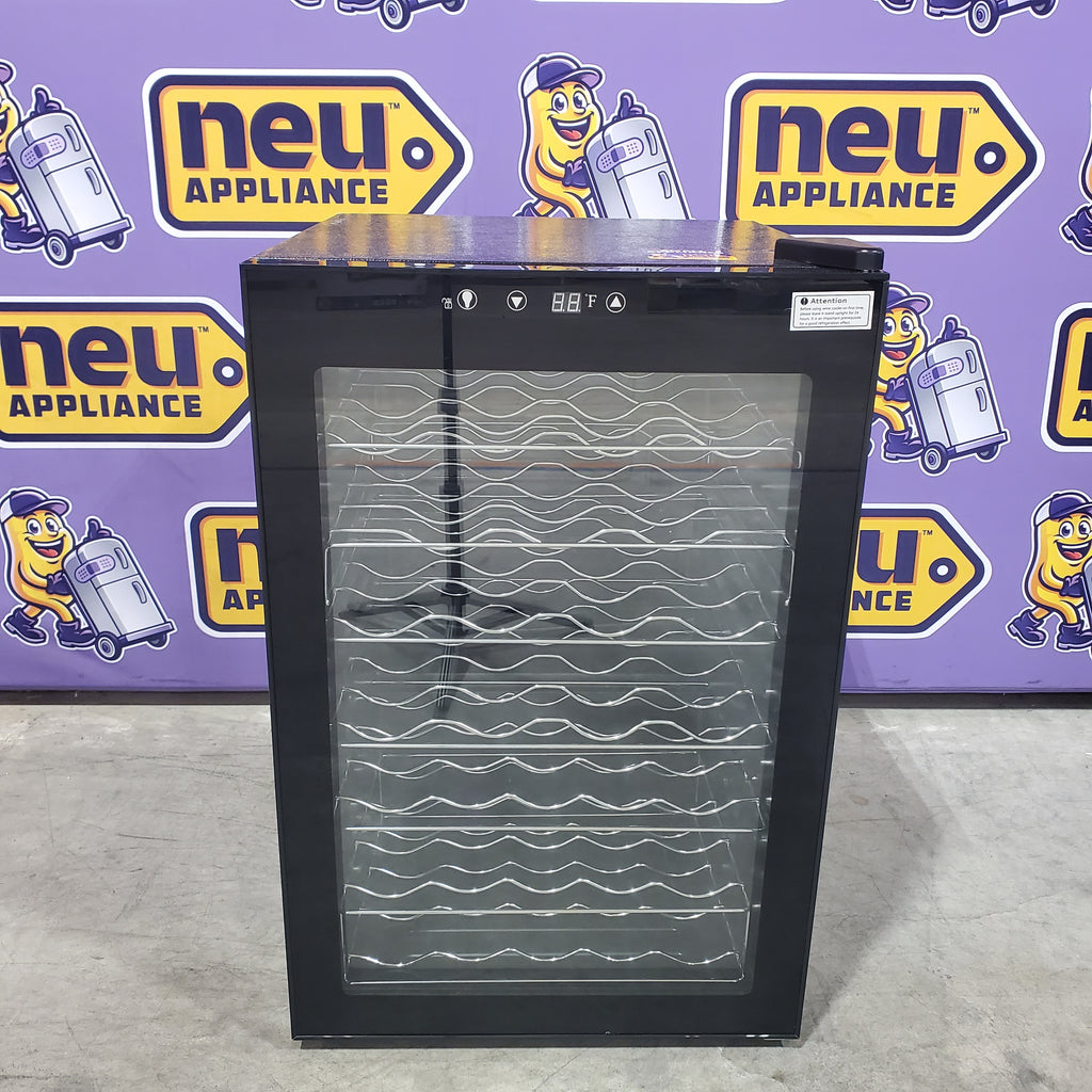 SIMLIFE 20.3in. Digital Control 45-Bottle Wine Cooler in Black,Cellar Cooling Unit,Undercounter/ Freestanding,Adjustable Shelves 25133SD520 - WC-145 - Scratch & Dent (Minor)