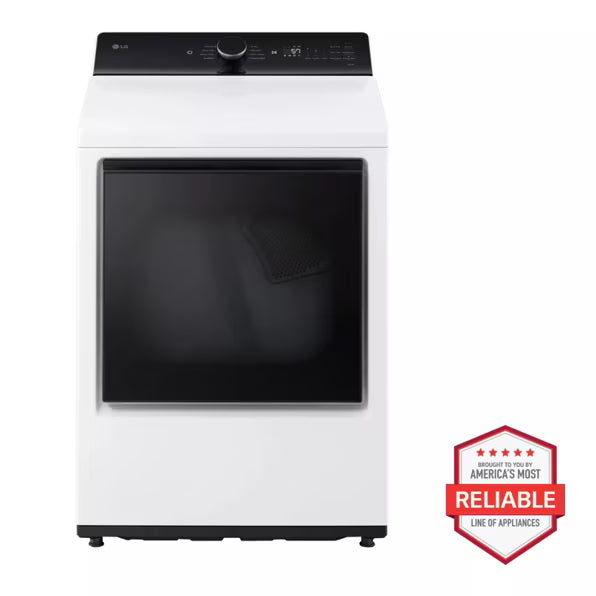 LG Energy Star Certified 7.3 cu. ft. Ultra Large Capacity Rear Control Electric Dryer with LG EasyLoad™ Door and AI Sensing DLE8400WE - New in Box