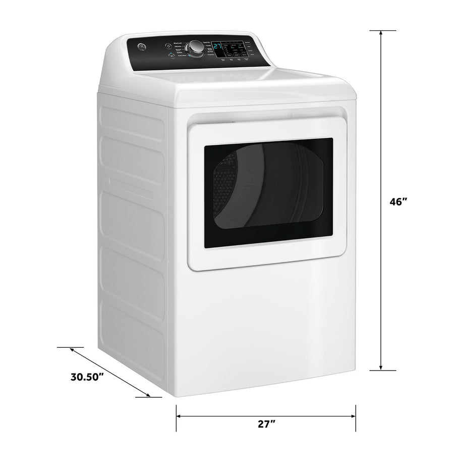 GE Electric 7.4 Cu. Ft. Front Load Dryer with Sensor Dry in White GTD58EBSVWS - Certified Refurbished
