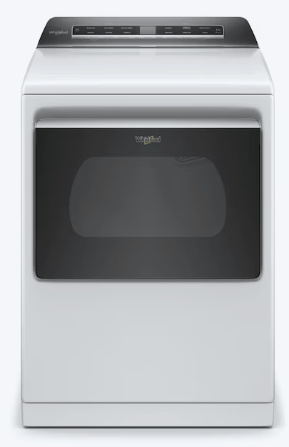 Whirlpool High Efficiency Agitator Large Top-Load Washer in White WTW5105HW - Scratch & Dent (Minor) and Whirlpool 7.4 cu. ft. Electric Dryer with Hamper Door WED8127LW - Scratch & Dent (Minor)