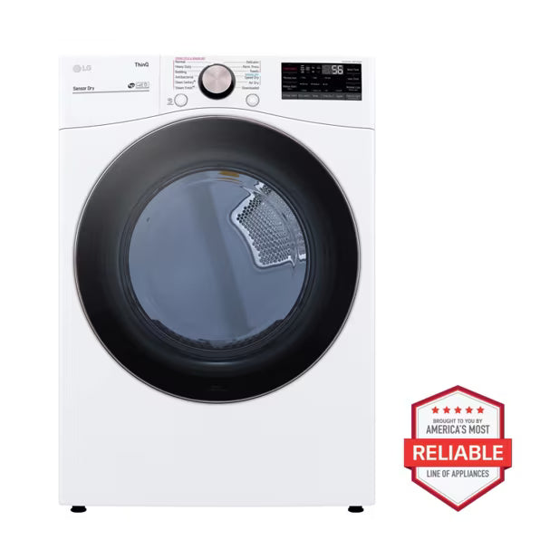 LG 4.5 cu. ft. Front Load Washer with Steam and Built-In Intelligence in White WM4000HWA - Scratch & Dent (Minor) and LG 7.4 cu. ft. Front Load Electric Dryer with TurboSteam and Sensor Dry Technology in White 16237 - DLEX4000W - Scratch & Dent (Moderate)