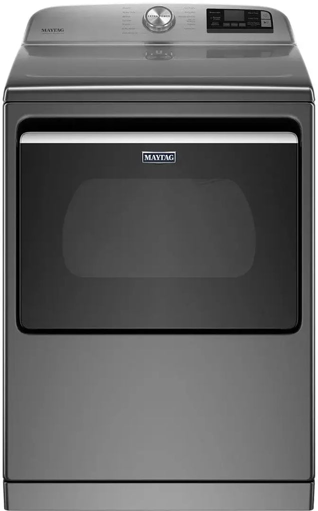 Maytag 5.3 cu. ft. Metallic Slate Smart Capable ENERGY STAR Top Load Washing Machine with Extra Power MVW7232HC - Scratch & Dent (Minor) and Maytag 7.4 Cu. Ft. Metallic Slate Electric Dryer with Extra Power MED7230HC - Open Box