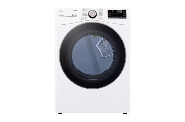 LG 7.4 cu. ft. Front Load Electric Dryer with TurboSteam and Sensor Dry Technology in White 31132SD111 - DLEX4000W - Scratch & Dent (Minor)