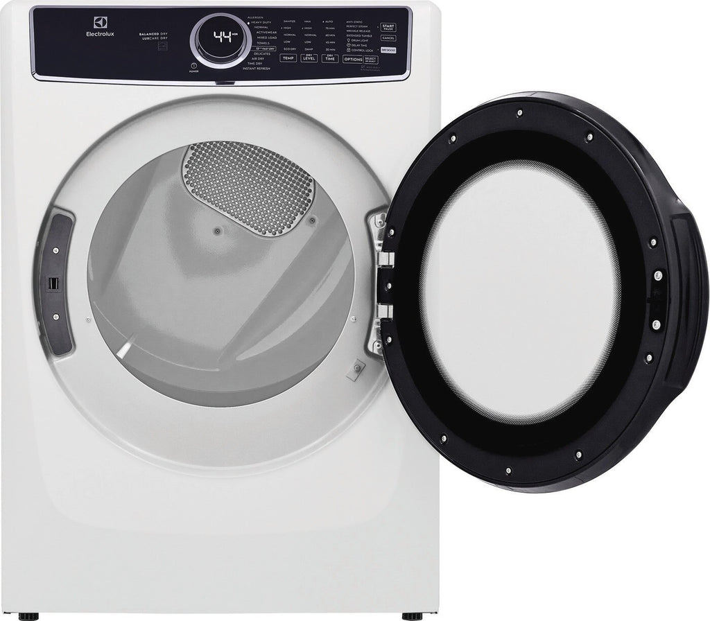 Pictures of Electrolux 4.5 Cu. Ft. Front Load Perfect Steam™ Washer with LuxCare® Plus Wash ELFW7626BW - Scratch & Dent (Minor) and Electrolux 8.0 Cu. Ft. Front Load Perfect Steam™ Gas Dryer with LuxCare® Dry ELFG7626BW - Scratch & Dent (Minor) - Neu Appliance Outlet - Discount Appliance Outlet in Austin, Tx