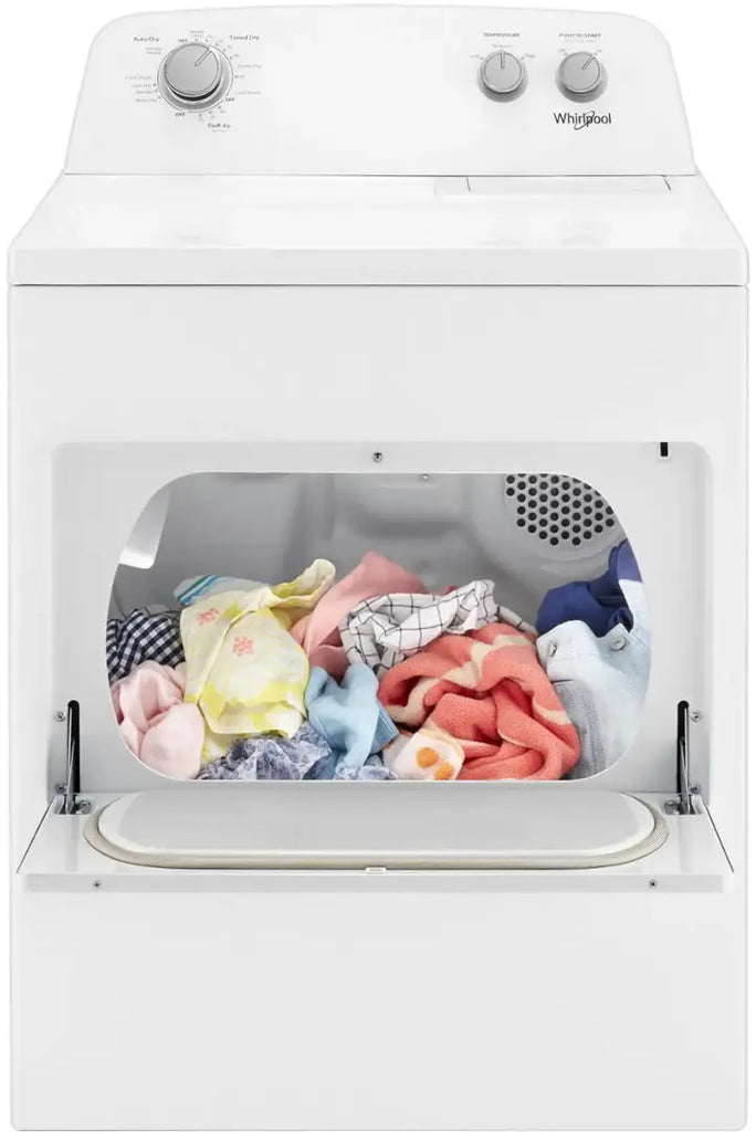Pictures of Whirlpool 3.5 cu. ft. High Efficiency Top Load Washing Machine with Deep Water Wash WTW4816FW - Open Box and Whirlpool White Electric 7.0 Cu. Ft. Dryer with Auto Dry WED4950HW - Scratch & Dent (Minor) - Neu Appliance Outlet - Discount Appliance Outlet in Austin, Tx