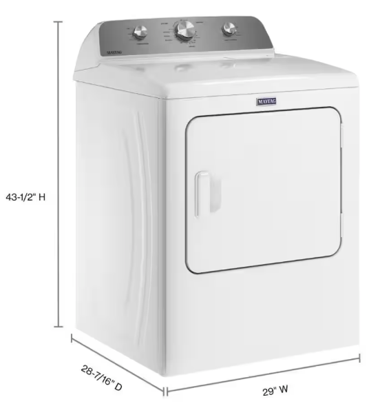 Pictures of Maytag Top Load 4.7 cu. ft. Agitator Washer with Extra Power and Deep Fill Option MVW5435PW - Open Box and MayTag 7.0 cu. ft. Top Load Electric Wrinkle Prevent Dryer MED4500MW - Scratch & Dent (Minor) - Neu Appliance Outlet - Discount Appliance Outlet in Austin, Tx