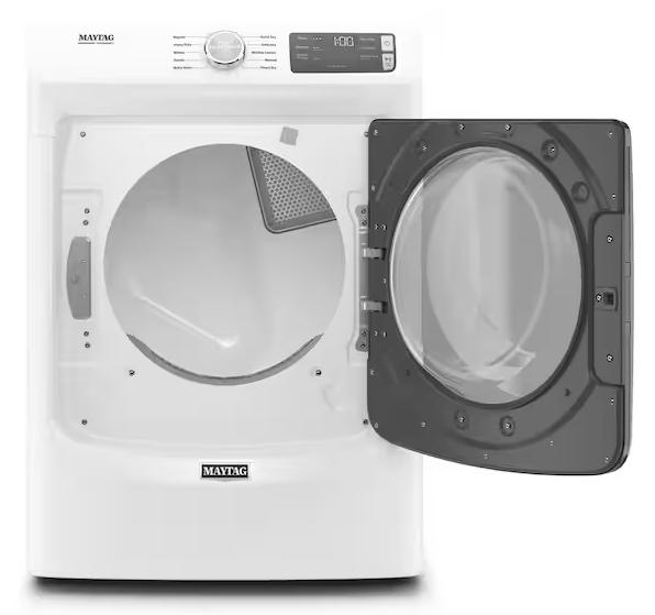 Maytag 4.5 cu. ft. Front Load Washer with Extra Power and 12-Hr Fresh Spin™ Option MHW5630HW - Scratch & Dent (Moderate) and Maytag 7.3 cu. ft. Front Load Gas Dryer with Extra Power and Quick Dry Cycle MGD5630HW - Scratch & Dent (Minor)