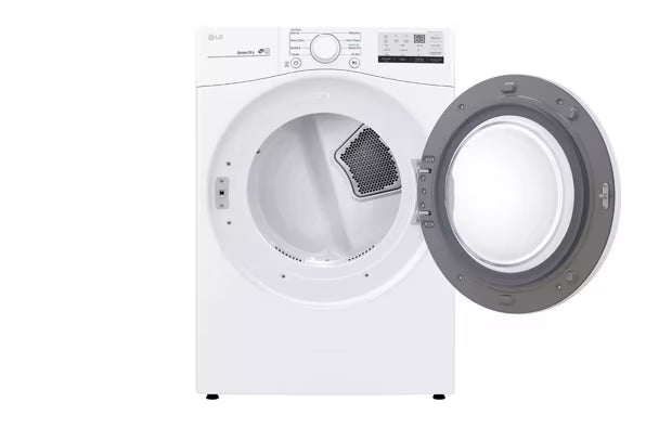 LG 7.4 cu. ft. ENERGY STAR Electric Vented Dryer with Sensor Dry and SmartThinQ Technology 22231SD284 - DLE3400W - Scratch & Dent (Minor)