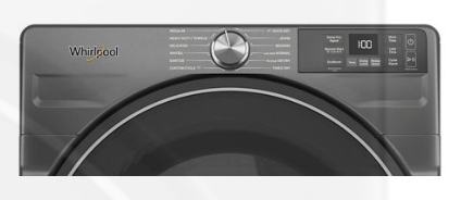 Pictures of Whirlpool 4.5 cu. ft. Smart Front Load ENERGY STAR® Washer with FreshFlow™ Vent System WFW5720RU - Scratch & Dent (Minor) and Whirlpool 7.4 cu. ft. Vented Front Load Electric Dryer in Volcano Black with Wrinkle Shield Option WED5720RU - Open Box - Neu Appliance Outlet - Discount Appliance Outlet in Austin, Tx