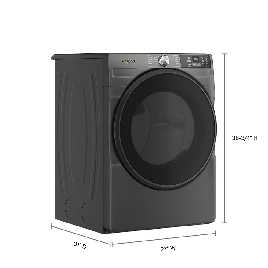 Pictures of Whirlpool 7.4 cu. ft. Vented Front Load Electric Dryer in Volcano Black with Wrinkle Shield Option WED5720RU - Open Box - Neu Appliance Outlet - Discount Appliance Outlet in Austin, Tx