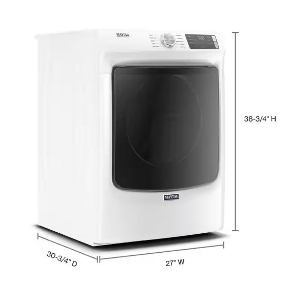 Maytag 4.5 cu. ft. Front Load Washer with Extra Power and 12-Hr Fresh Spin™ Option MHW5630HW - Scratch & Dent (Moderate) and Maytag 7.3 cu. ft. Front Load Gas Dryer with Extra Power and Quick Dry Cycle MGD5630HW - Scratch & Dent (Minor)