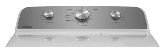 Maytag Top Load 4.7 cu. ft. Agitator Washer with Extra Power and Deep Fill Option MVW5435PW - Open Box and MayTag 7.0 cu. ft. Top Load Electric Wrinkle Prevent Dryer MED4500MW - Scratch & Dent (Minor)