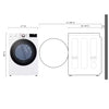 Pictures of LG 4.5 cu. ft. Front Load Washer with Steam and Built-In Intelligence in White WM4000HWA - New in Box and LG 7.4 cu. ft. Front Load Electric Dryer with TurboSteam and Sensor Dry Technology in White DLEX4000W - New in Box - Neu Appliance Outlet - Discount Appliance Outlet in Austin, Tx