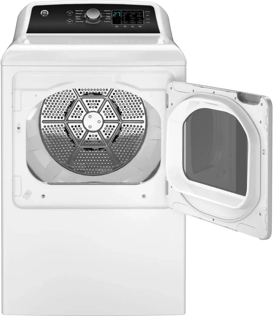 GE 4.5 cu. ft. Capacity Washer with Water Level Control GTW585BSVWS - New in Box and GE Electric 7.4 Cu. Ft. Front Load Dryer with Sensor Dry in White GTD58EBSVWS - Open Box