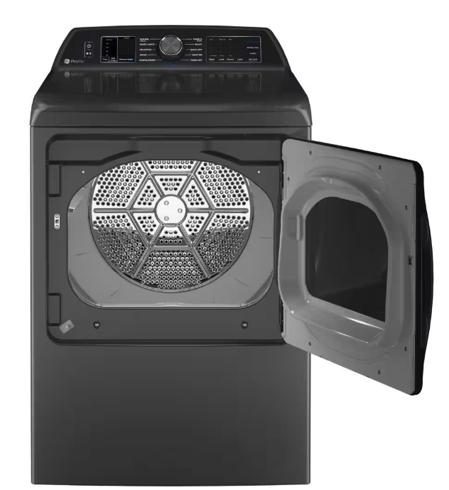 Pictures of GE Profile™ ENERGY STAR® 7.4 cu. ft. Capacity Smart Electric Dryer with Sanitize Cycle and Sensor Dry in Diamond Gray PTD70EBPTDG - Scratch and Dent (Moderate) - Neu Appliance Outlet - Discount Appliance Outlet in Austin, Tx