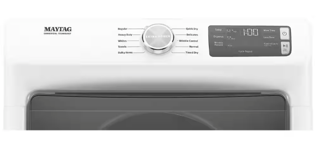 Maytag 4.5 cu. ft. Front Load Washer with Extra Power and 12-Hr Fresh Spin™ Option MHW5630HW - Scratch & Dent (Moderate) and Maytag 7.3 cu. ft. Front Load Gas Dryer with Extra Power and Quick Dry Cycle MGD5630HW - Scratch & Dent (Minor)