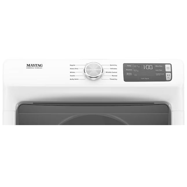 Maytag Front Load 7.3 Cu. Ft. Electric Dryer with Extra Power and Quick Dry Cycle 22133SD195 - MED5630HW - Scratch & Dent (Minor)