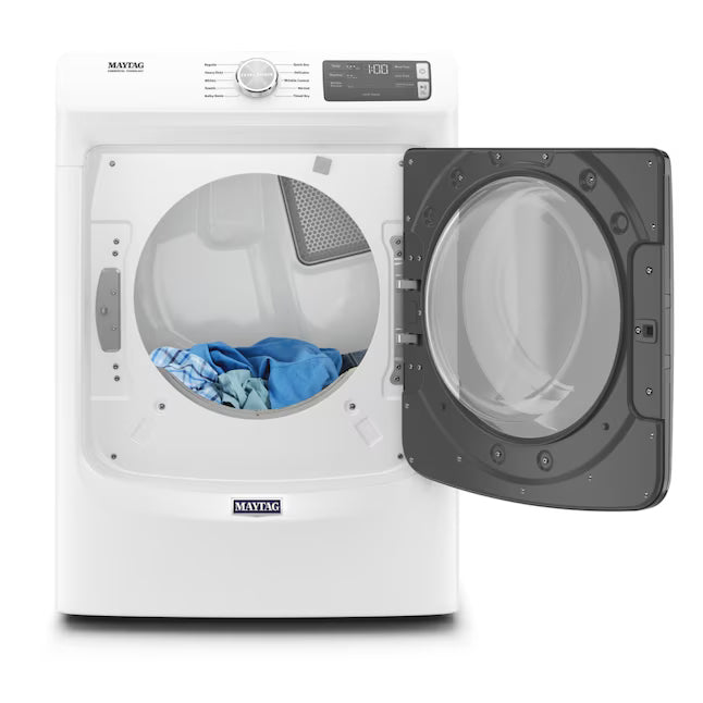 Maytag Front Load 7.3 Cu. Ft. Electric Dryer with Extra Power and Quick Dry Cycle 22133SD195 - MED5630HW - Scratch & Dent (Minor)