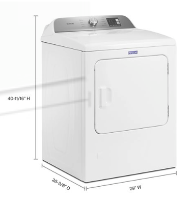 Pictures of Maytag 7.0 cu. ft Top Load Gas Dryer with Moisture Sensing MGD6200KW - Scratch and Dent (Minor) - Neu Appliance Outlet - Discount Appliance Outlet in Austin, Tx