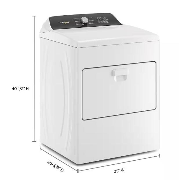 Whirlpool 7.0 cu. ft. Electric Dryer with Hamper Door 22442606 - WED5010LW - Scratch & Dent (Minor)