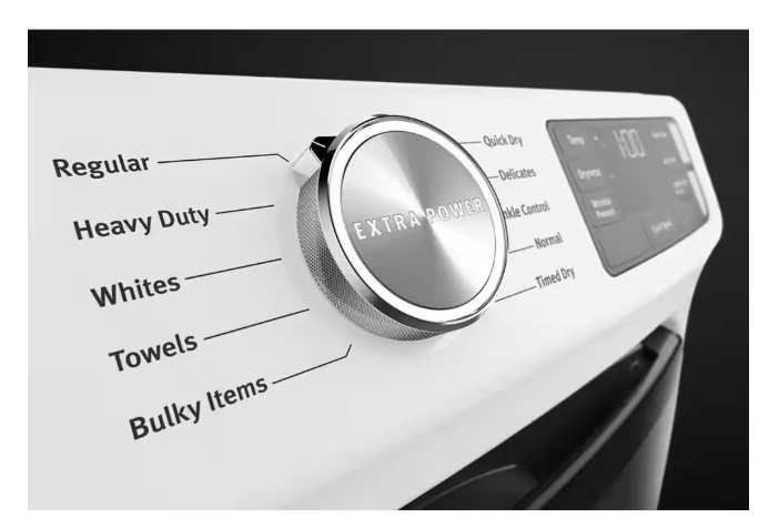 Maytag 4.5 cu. ft. Front Load Washer with Extra Power and 12-Hr Fresh Spin™ Option MHW5630HW - Scratch & Dent (Moderate) and Maytag 7.3 cu. ft. Front Load Gas Dryer with Extra Power and Quick Dry Cycle MGD5630HW - Scratch & Dent (Minor)