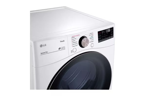 LG 7.4 cu. ft. Front Load Electric Dryer with TurboSteam and Sensor Dry Technology in White 31132SD111 - DLEX4000W - Scratch & Dent (Minor)